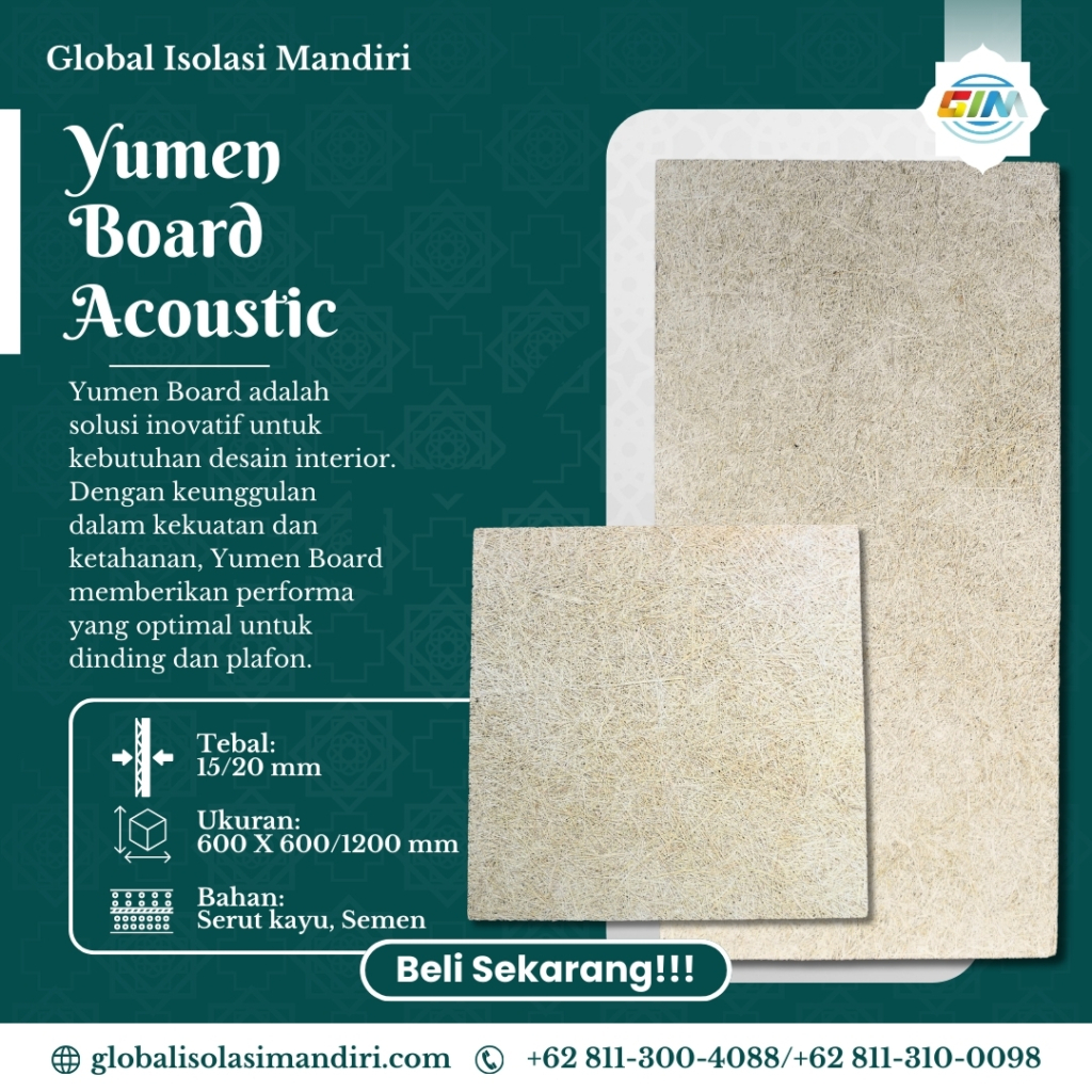 Peredam Suara Yumen Akustik 15mm
